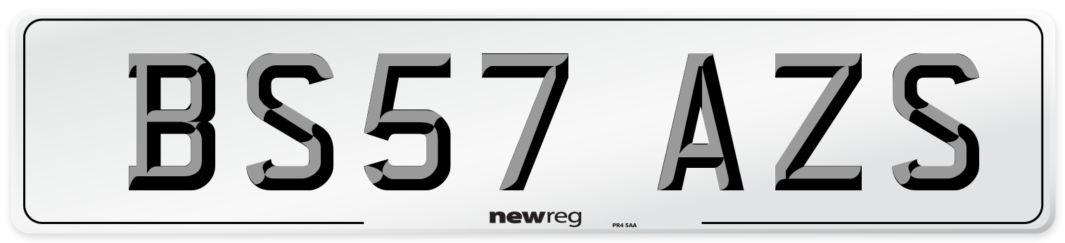 BS57 AZS Number Plate from New Reg